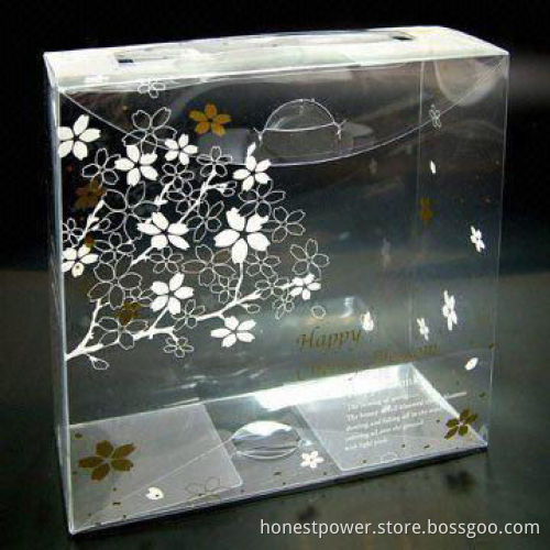 Clear PVC Folding Box with Silkscreen Printing, Customized Measurements and Designs are Accepted